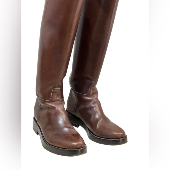 Ann Demeulemeester brown leather riding  boots - Picture 4 of 16